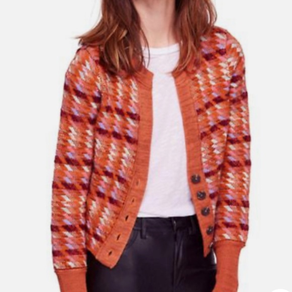Free People Orange Sweater - Picture 1 of 6